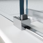 Sliding door release system for easy cleaning