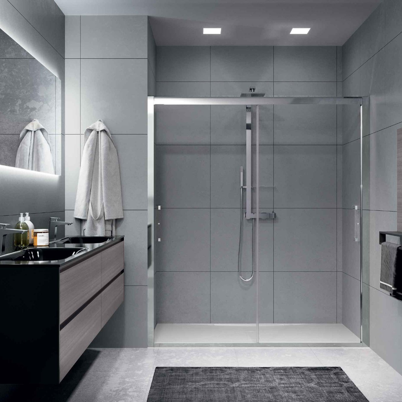 Parois de douche Rose Rosse 2M Novellini