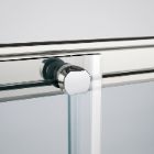 Sliding system on ball bearings with eccentric adjustment