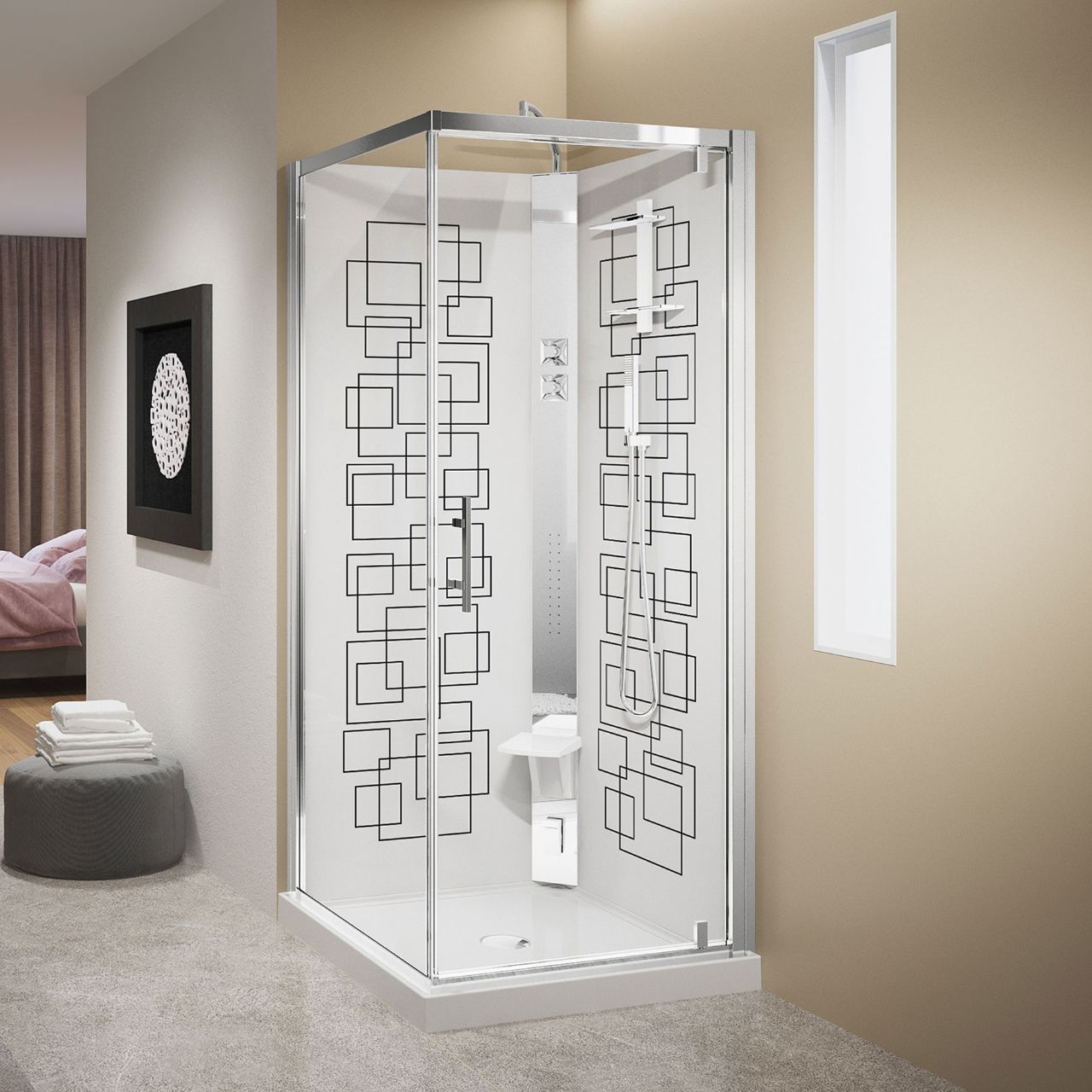 Shower cubicles Crystal G90 Novellini